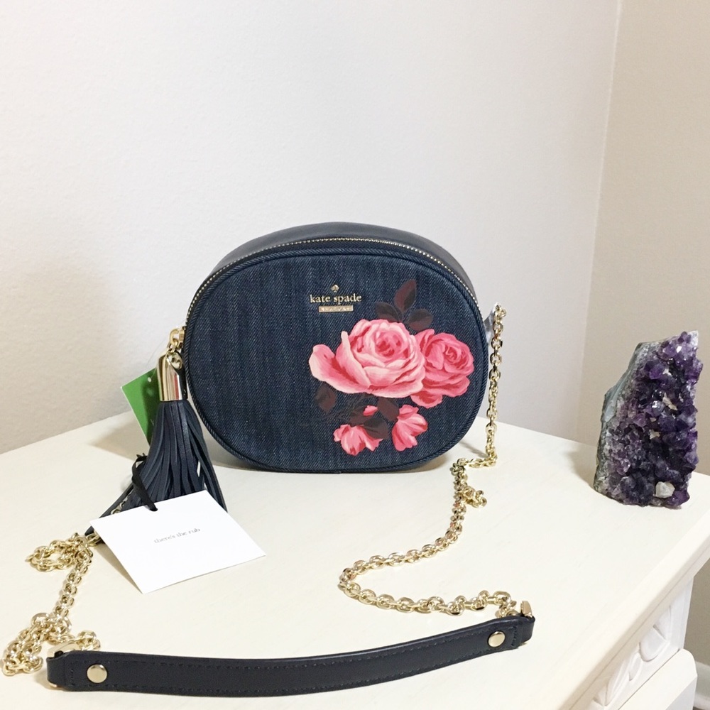 New! Kate Spade Emerson Place Rose Denim Tinley